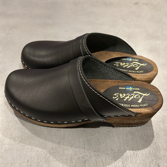 Lotta From Stockholm Black Leather Clogs - Picture 3 of 7